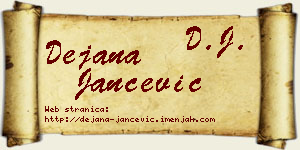 Dejana Jančević vizit kartica